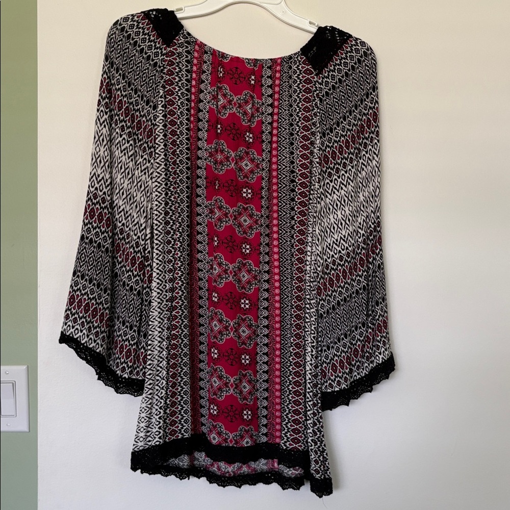 Westport Red and Black Patterned Blouse - Picture 4 of 4